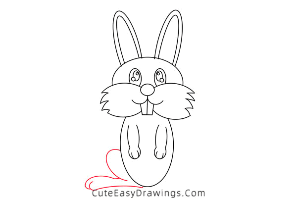 how to draw a rabbit - www.cuteeasydrawings.com