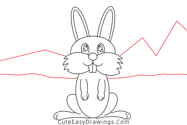 how to draw a rabbit - www.cuteeasydrawings.com