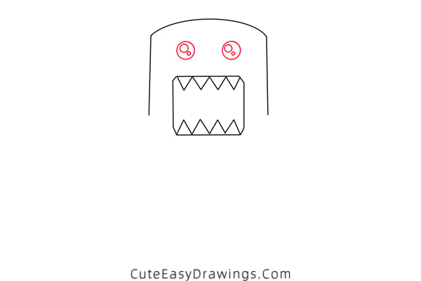 how to draw domo - www.cuteeasydrawings.com