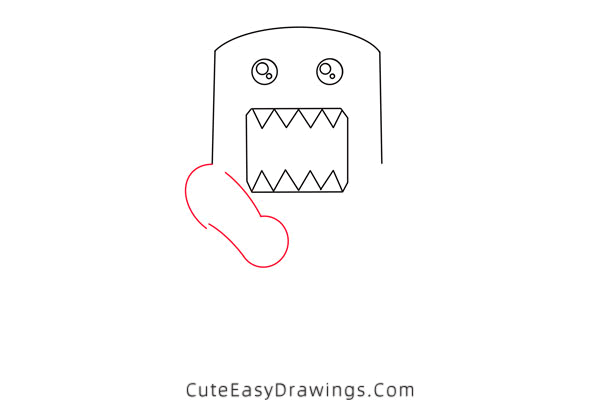 how to draw domo - www.cuteeasydrawings.com