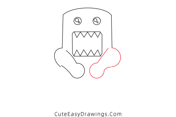 how to draw domo - www.cuteeasydrawings.com