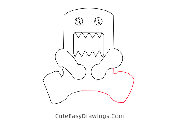 how to draw domo - www.cuteeasydrawings.com