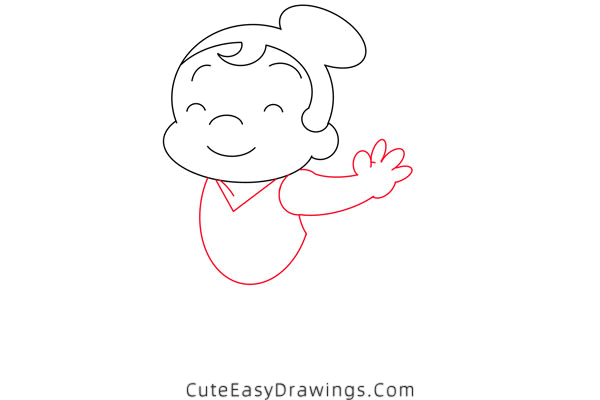 how to draw a ballerina - www.cuteeasydrawings.com