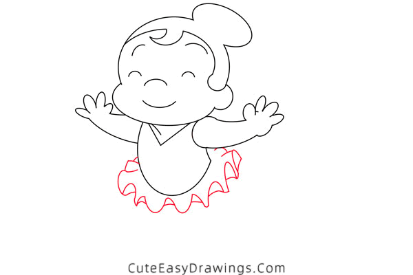 how to draw a ballerina - www.cuteeasydrawings.com