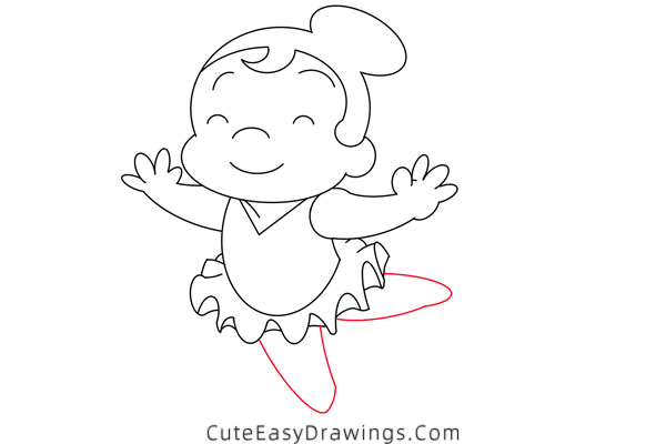 how to draw a ballerina - www.cuteeasydrawings.com