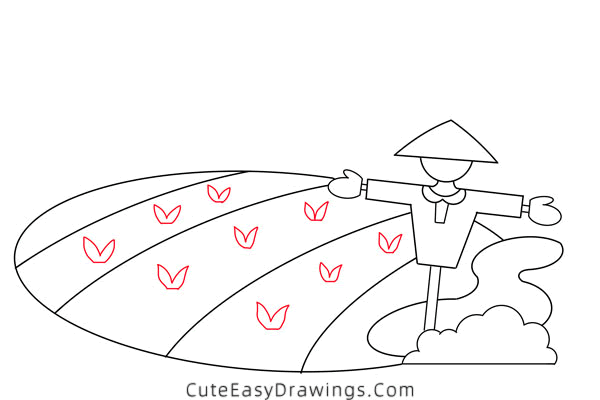 how to draw farmland - www.cuteeasydrawings.com