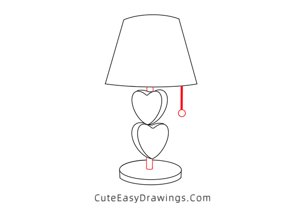 how to draw a table lamp - www.cuteeasydrawings.com