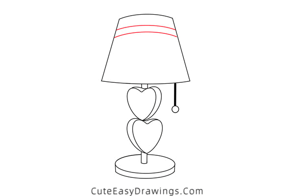 how to draw a table lamp - www.cuteeasydrawings.com