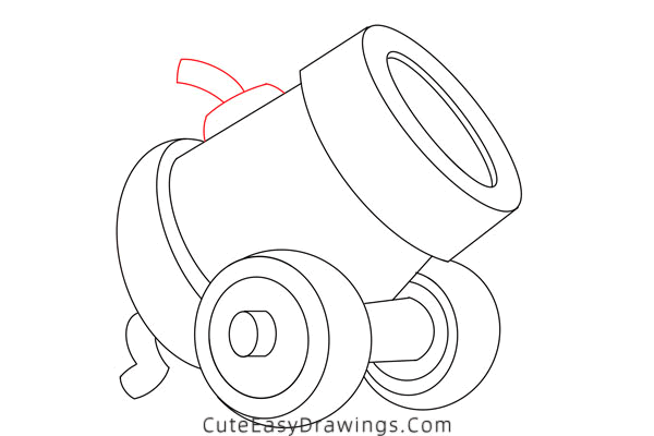 how to draw a cannon - www.cuteeasydrawings.com