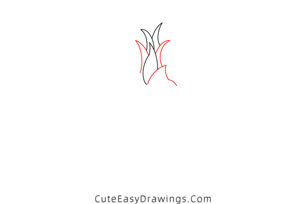 how to draw a dragon fruit - www.cuteeasydrawings.com