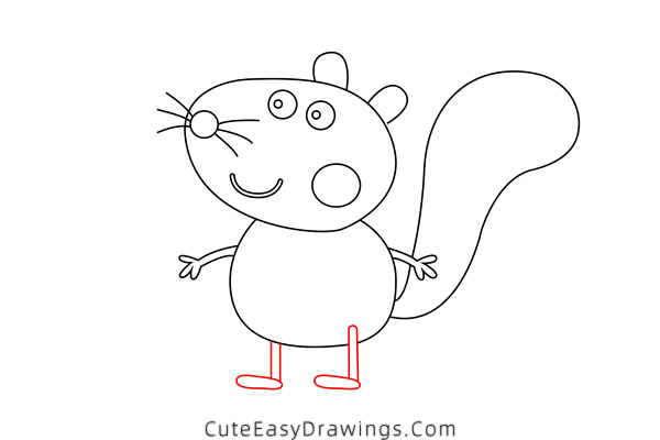 how to draw simon squirrel - www.cuteeasydrawings.com