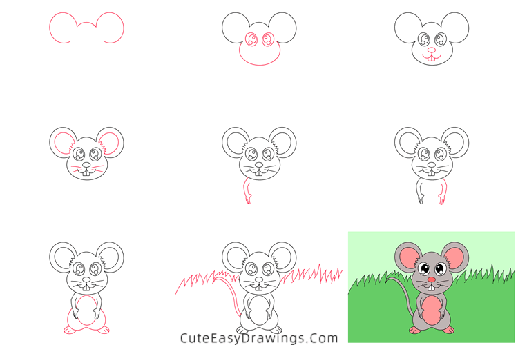 how to draw a mouse - www.cuteeasydrawings.com