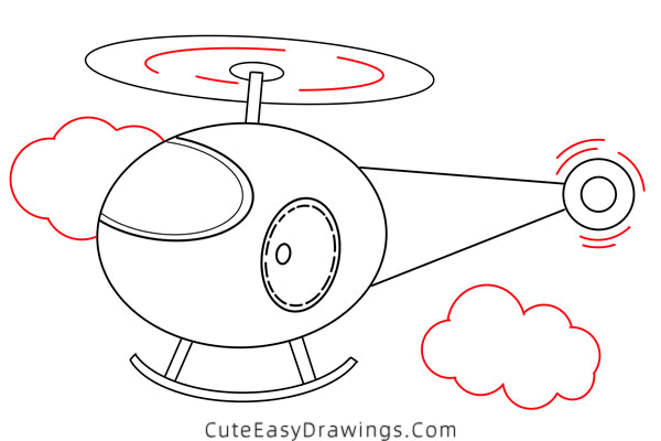 how to draw a helicopter easy - www.cuteeasydrawings.com