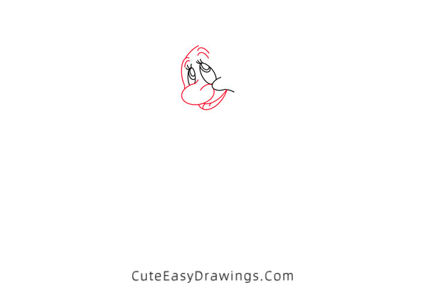 how to draw bashful - www.cuteeasydrawings.com