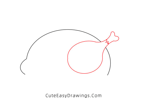 how to draw a roasted turkey - www.cuteeasydrawings.com