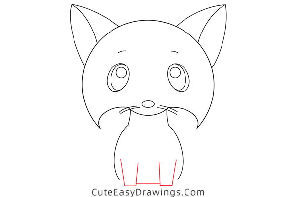 how to draw a fox - www.cuteeasydrawings.com