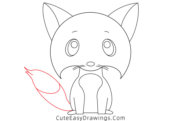 how to draw a fox - www.cuteeasydrawings.com