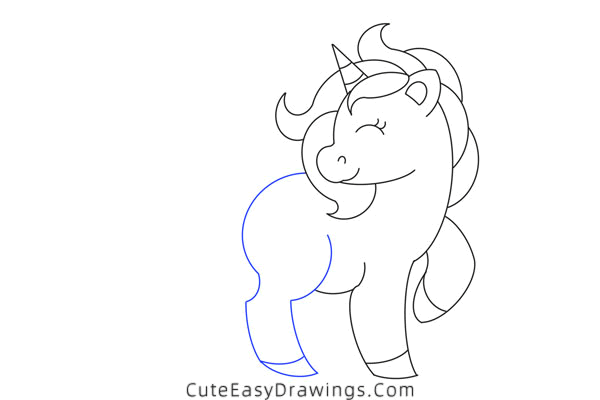 how to draw a unicorn - www.cuteeasydrawings.com