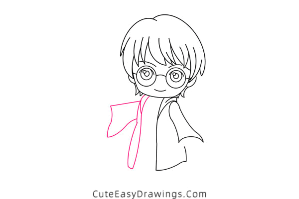 how to draw harry potter - www.cuteeasydrawings.com