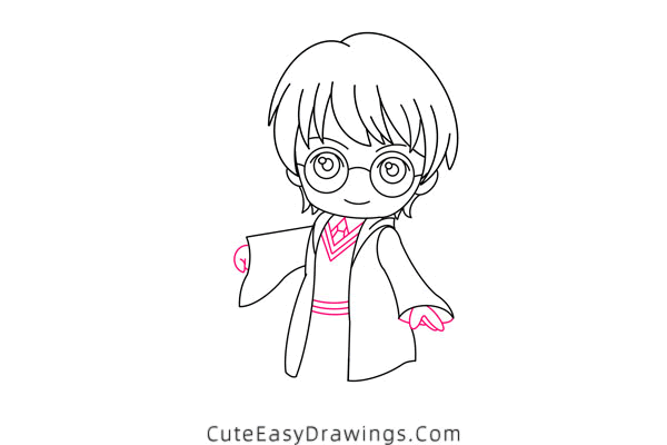 how to draw harry potter - www.cuteeasydrawings.com