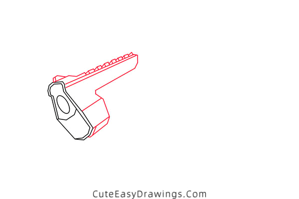 how to draw a pistol - www.cuteeasydrawings.com