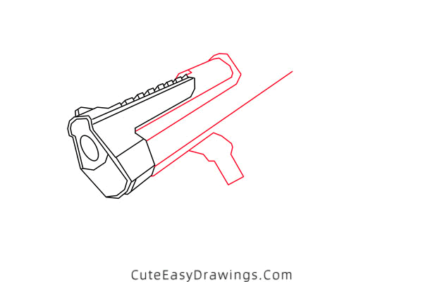 how to draw a pistol - www.cuteeasydrawings.com