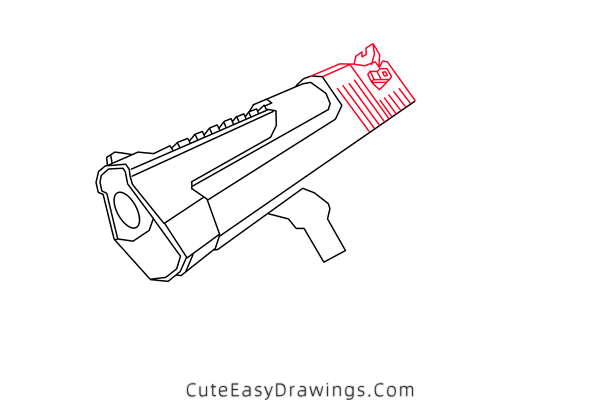 how to draw a pistol - www.cuteeasydrawings.com