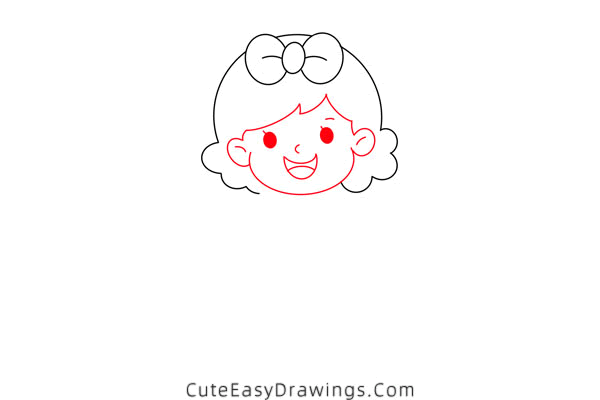 how to draw a girl in a dress - www.cuteeasydrawings.com