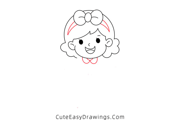 how to draw a girl in a dress - www.cuteeasydrawings.com