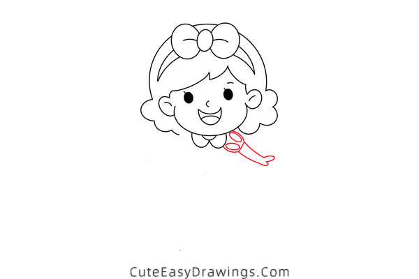 how to draw a girl in a dress - www.cuteeasydrawings.com