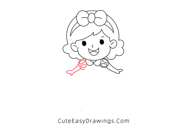 how to draw a girl in a dress - www.cuteeasydrawings.com