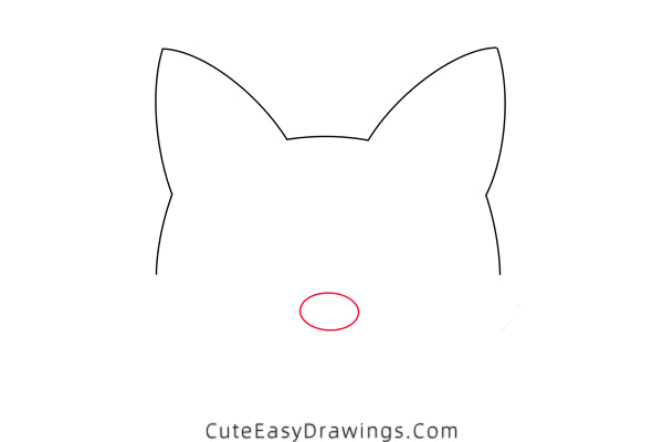 how to draw a fox mask - www.cuteeasydrawings.com