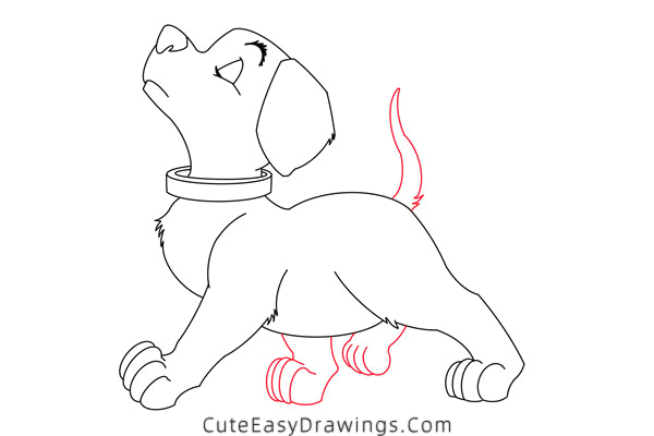 how to draw a puppy from 101 dalmatians - www.cuteeasydrawings.com