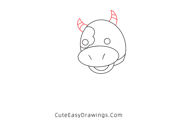 how to draw a cute cow - www.cuteeasydrawings.com