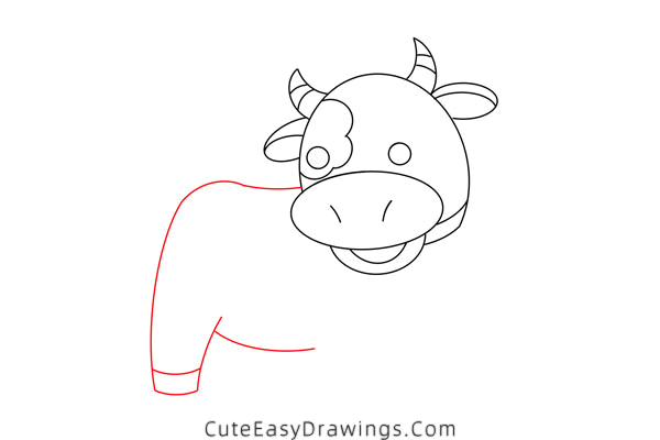 how to draw a cute cow - www.cuteeasydrawings.com