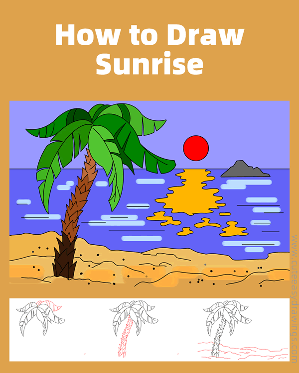 Hand-drawn illustration. Icon of Sunrise: Draw an icon of the su... -  Arthub.ai