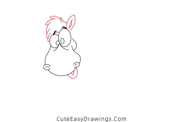 how to draw a horse - www.cuteeasydrawings.com