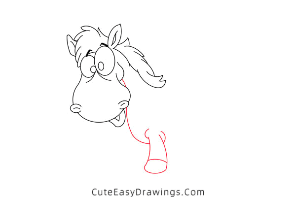 how to draw a horse - www.cuteeasydrawings.com