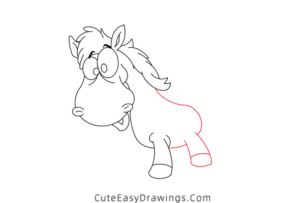 how to draw a horse - www.cuteeasydrawings.com