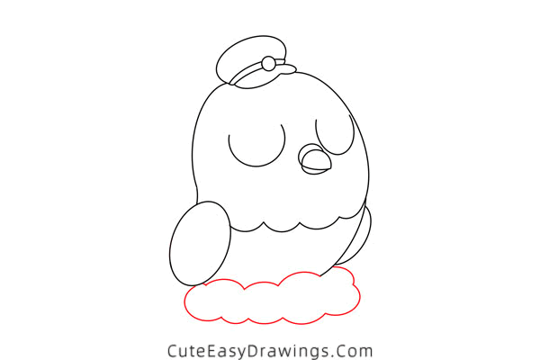 how to draw a carrier pigeon - www.cuteeasydrawings.com