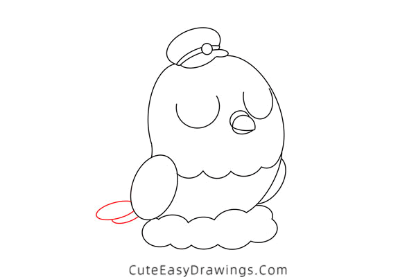 how to draw a carrier pigeon - www.cuteeasydrawings.com