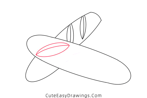 how to draw a baguette - www.cuteeasydrawings.com