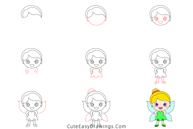 how to draw a fairy - www.cuteeasydrawings.com