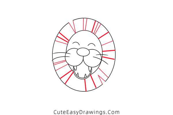 how to draw a lion - www.cuteeasydrawings.com