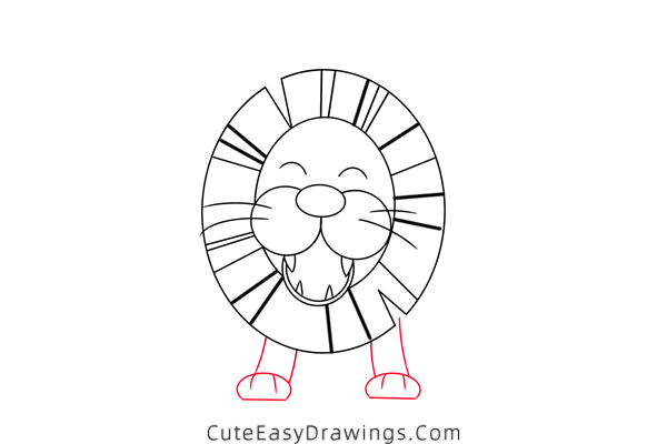 how to draw a lion - www.cuteeasydrawings.com