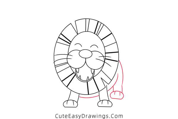 how to draw a lion - www.cuteeasydrawings.com