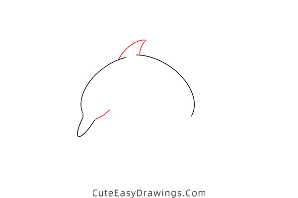 how to draw a dolphin - www.cuteeasydrawings.com