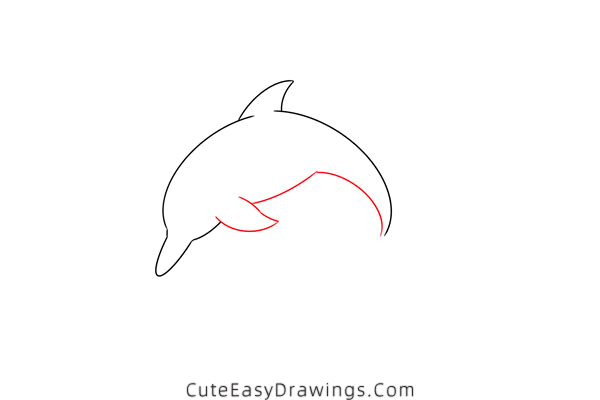 how to draw a dolphin - www.cuteeasydrawings.com