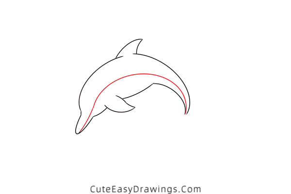 how to draw a dolphin - www.cuteeasydrawings.com