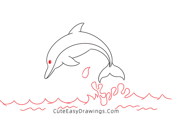 how to draw a dolphin - www.cuteeasydrawings.com